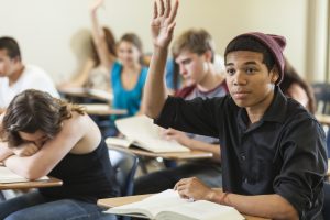 Sleeping Teen in class AVV